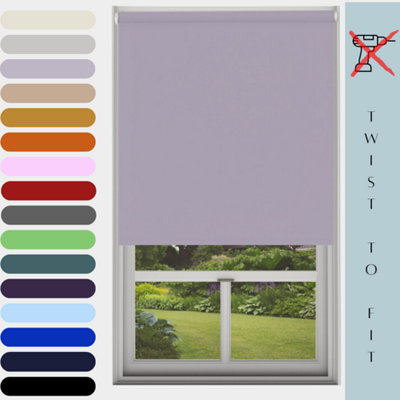 Caecus Blinds Mtm Blinds Outlet No Drill Blackout Roller Blind Lavender 240Cm from B&Q