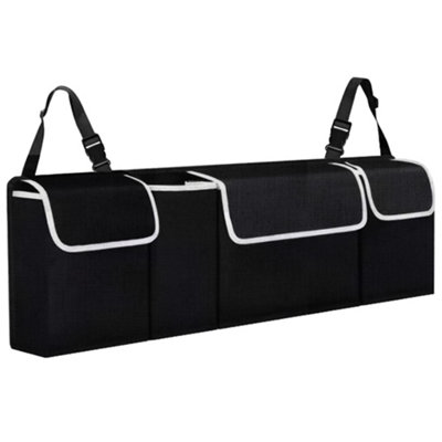 B&Q -  Car Boot And Seat Back Organiser Heavy DutyWaterproof 600D Fabric Storage4 Compartments With Adjustable Straps