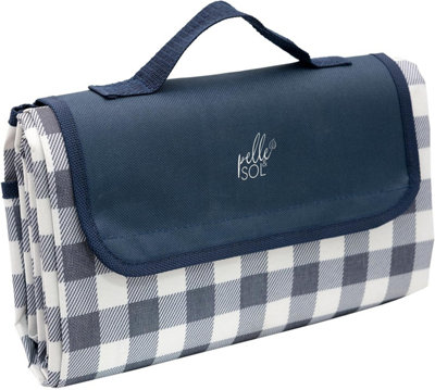 Pelle & Sol 200X140Cm Waterproof Picnic BlanketLarge Foldable Outdoor Mat For Garden And CampingBlue from B&Q