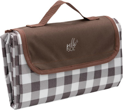 Pelle & Sol Waterproof Picnic Blanket - 200Cm X 140Cm Foldable Outdoor Mat - Sandproof & Washable For Outdoor Adventures - Brown