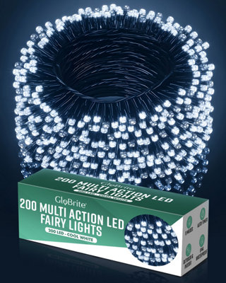 Globrite 20M 200 Led Fairy Lights Cool White Plug In Indoor Outdoor String Lights With 8 Modes from B&Q