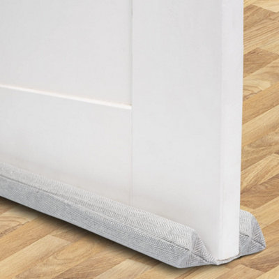 B&Q -  Door Draft Excluder Double Sided(Light Grey)Adjustable Draught Stopper For Doors And WindowsEnergy Saving Design