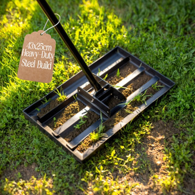Pelle & Sol 43X25 Cm Stainless Steel Lawn Levelling Rake With 6Ft Adjustable HandleHeavy Duty Garden Rake from B&Q