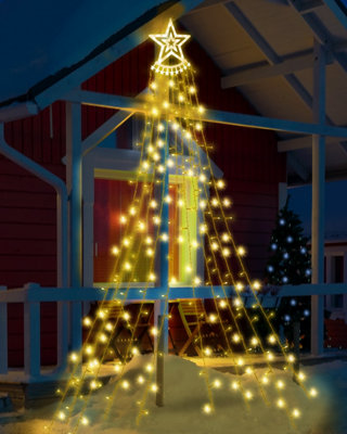 Globrite Outdoor Curtain Star Fairy Light350 Led(Warm White)Waterproof Window Waterfall LightPlug In from B&Q