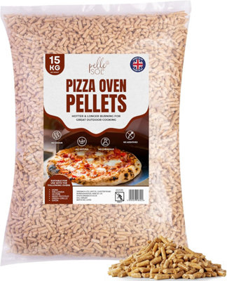Pelle & Sol 15Kg Wood Pellets For Pizza Oven & BbqNatural Softwood Fuel For Pellet Grills & Smokers from B&Q