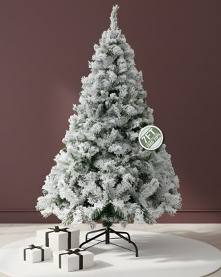 Pelle & Sol 7Ft Snow Tipped Christmas Tree With 1080 Tips - Snow Tipped White - Image 4