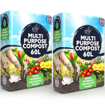 Pelle & Sol 120L Multi Purpose Compost For Indoor Outdoor Plants Potting Soil Garden Soil Mix from B&Q