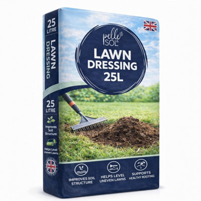 Pelle & Sol 25L Lawn Dressing Compost For Grass SeedingLawn RepairLevelling And Soil Improvement from B&Q
