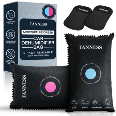 B&Q -  400G Reusable Car Dehumidifier Bag Moisture Absorber With Colour Indicator2 Pack - Image 4