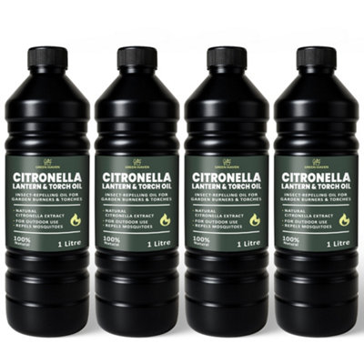 Cuqoo Scented Citronella Lantern Torch And Lamp Oil In 1LCitronella Oil For Garden Burners4 Pack from B&Q