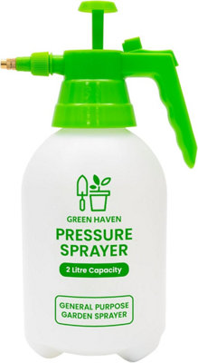 Haven 2 Litre Pump Action Pressure Sprayer, Pump Sprayer With Adjustable Sprayer And Carrying Strap Green