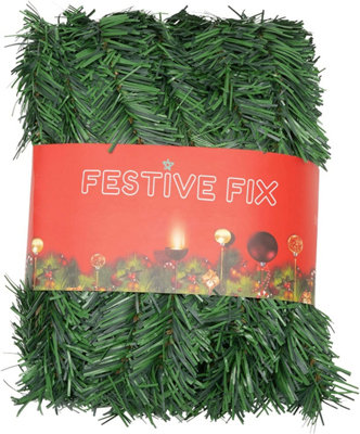 B&Q -  52 Feet 16M Christmas Green Twist GarlandsChristmas Garland For StairsChristmas Door Garlands