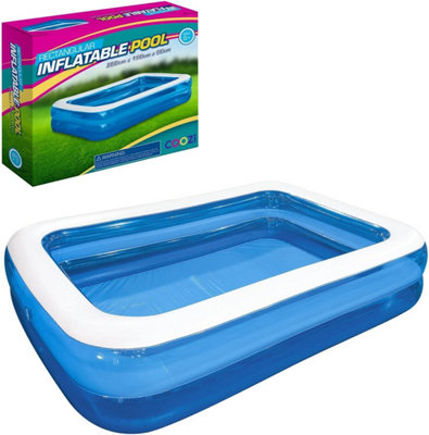 Coozi 2M Premium Family Paddling Pool For KidsEasy To Use Inflatable Kids Swimming Pool With Self Adhesive Repair Patch from B&Q