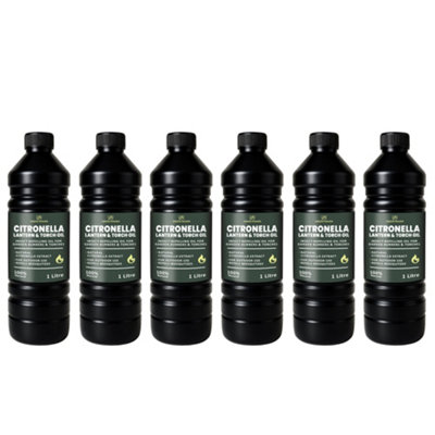 Cuqoo Scented Citronella Lantern Torch And Lamp Oil In 1LCitronella Oil For Garden Burners6 Pack from B&Q