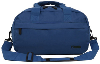 Cuqoo 40X20X25Cm Ryanair Cabin Bags With Adjustable Shoulder StrapPerfect Under Seat Airline Compact Hand Luggage Bag (Navy) from B&Q