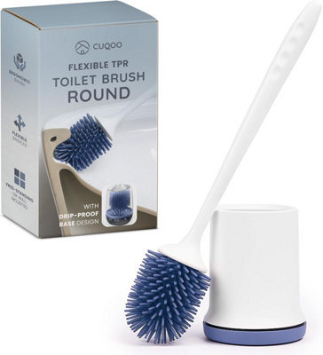 Cuqoo Silicone Toilet Brush And Holder Set Wall Mounted Loo Brush With Rubber Bristles Quick Drying Hygienic Bathroom Cleaning Too from B&Q