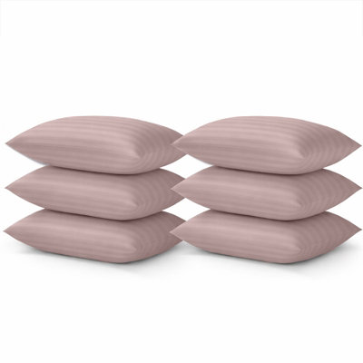 Aspire Homeware Stripe Pillowcase 3 Pair PeachSoft Breathable Microfiber Hotel Style Pillow Covers With Envelope Closure from B&Q