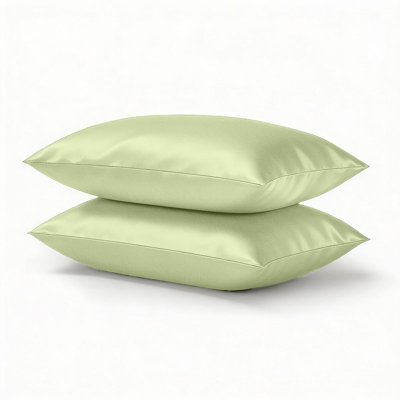 Aspire Homeware Aspire Homware Satin Silk Pillowcase Pair Mint-Cooling Bedding Pillow Cover For Hair & Skin With Envelope Closure50X75Cm from B&Q