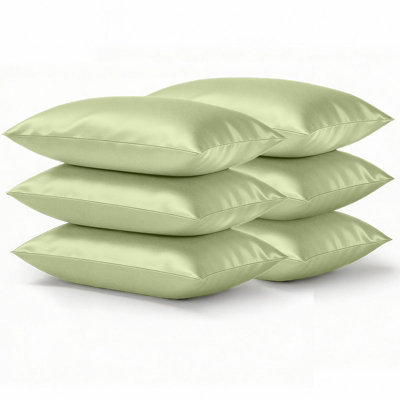 Aspire Homeware Aspire Homware Satin Silk Pillowcase 3 Pair Mint-Cooling Bedding Pillow Cover For Hair & Skin With Envelope Closure50X75Cm from B&Q