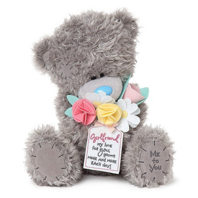 For Girlfriend Tatty Teddy Holding Flowers Me To You Bear from B&Q