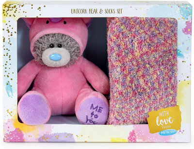 Me To You Unicorn Socks And Plush Set - Grey - Image 3