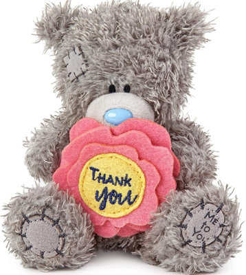 Me To You Bear 4" Thank You Flower, Gray - Image 4