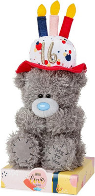 Me To You Bear With Cake Hat 16Th Birthday Plush from B&Q