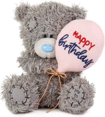 Me To You Tatty Teddy Official Collection 10Cm Happy Birthday Bear Holding Balloon from B&Q