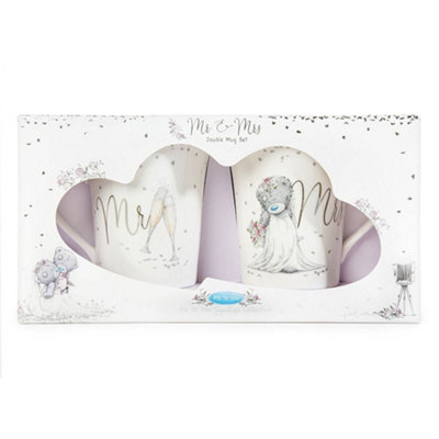 Me To You Tatty Teddy Mr & Mrs Double Mug Gift Set Official Wedding Collection from B&Q