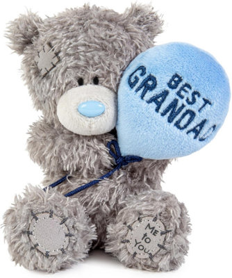 B&Q -  Tatty Teddy Father's Day 'best Grandad' Bear With Balloon 10Cm