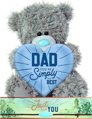 B&Q -  Tatty Teddy Father's Day Bear Holding 'dad You're Simply The Best' Heart - Image 6