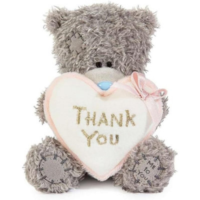 B&Q -  Tatty Teddy Plush 10Cm High Thank You Bear Official Collection