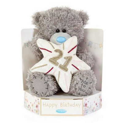 Me To You Bear 21St Birthday Star Plush 7" High from B&Q