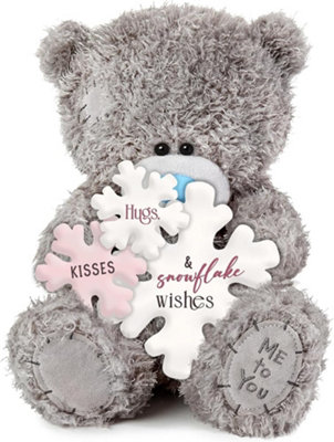 Me To You Tatty Teddy Bear Holding Hugs & Kisses Snowflakes21Cm High Official Collection from B&Q