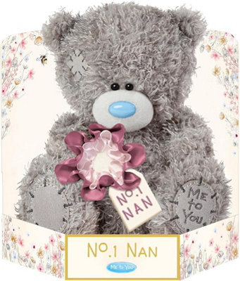 B&Q -  Tatty Teddy 'wonderful Nan' 15Cm Plush Bear On Gift Plinth Official Mother's Day Collection