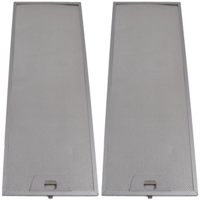 2 X Universal Cooker Hood Metal Grease Filter 515mm X 186mm By Ufixt from B&Q