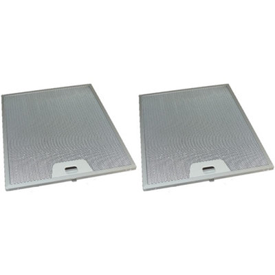 2 X Universal Cooker Hood Metal Grease Filter 250mm X 300mm By Ufixt from B&Q