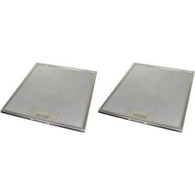 2 X Universal Cooker Hood Metal Grease Filter 270mm X 320mm By Ufixt from B&Q