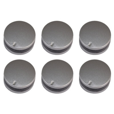 Ufixt Lamona Compatible 12 O'clock Type Silver Replacement Oven Cooker Hob Control Knob Pack Of 6 from B&Q