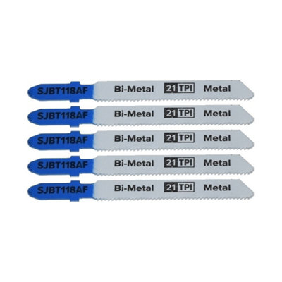 Ufixt Jigsaw Blade For Metal 75Mm 21Tpi Pack Of 5 By