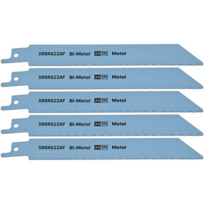 Reciprocating Saw Blade Metal 150mm 24Tpi Bi Metal Pack Of 5 By Ufixt from B&Q
