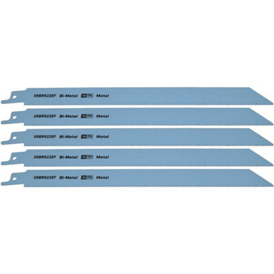 Reciprocating Saw Blade Metal 230mm Length 18Tpi Bi Metal Pack Of 5 By Ufixt from B&Q