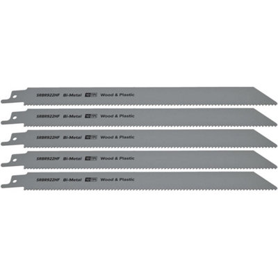 Reciprocating Saw Blade Wood & Plastics 230mm Length 10Tpi Bi Metal Pack Of 5 By Ufixt from B&Q