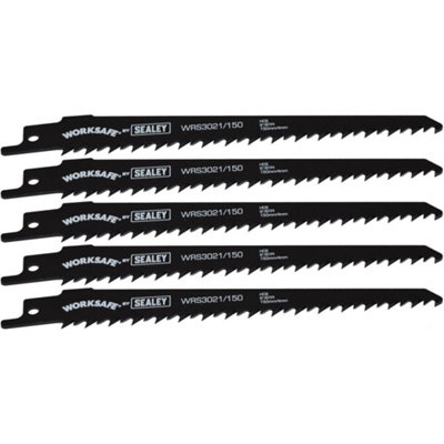 Reciprocating Saw Blade 150mm Length 6Tpi Pack Of 5 By Ufixt from B&Q