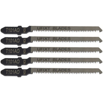 T101Ao Jigsaw Blades 5 PackHigh Carbon Steel (Hcs) For Precision Wood CuttingUniversal Bayonet Fit By Ufixt from B&Q