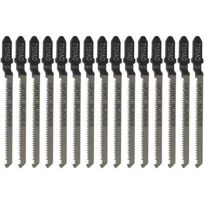 T101Ao Jigsaw Blades 15 PackHigh Carbon Steel (Hcs) For Fast Wood CuttingUniversal Bayonet Fit By Ufixt from B&Q