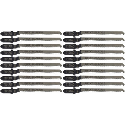 T101Ao Jigsaw Blades 20 PackHigh Carbon Steel (Hcs) For Wood CuttingUniversal Bayonet Fit By Ufixt from B&Q