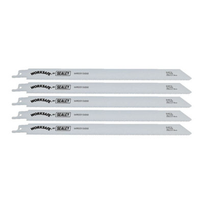 Reciprocating Saw Blade 250mm Length 14Tpi Bi Metal Pack Of 5 By Ufixt from B&Q