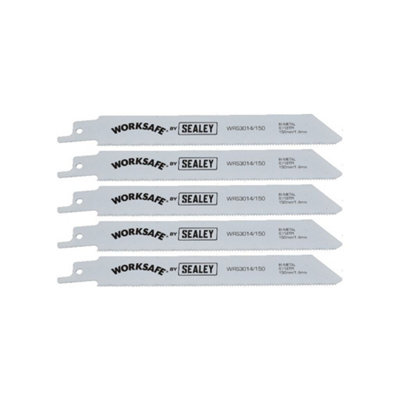 Reciprocating Saw Blade Metal 150mm Length 18Tpi Bi Metal Pack Of 5 By Ufixt from B&Q