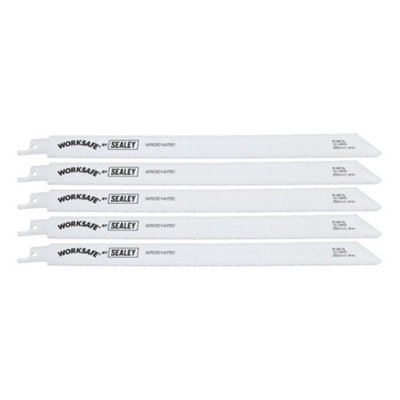 Reciprocating Saw Blade Metal 250mm Length 18Tpi Bi Metal Pack Of 5 By Ufixt from B&Q